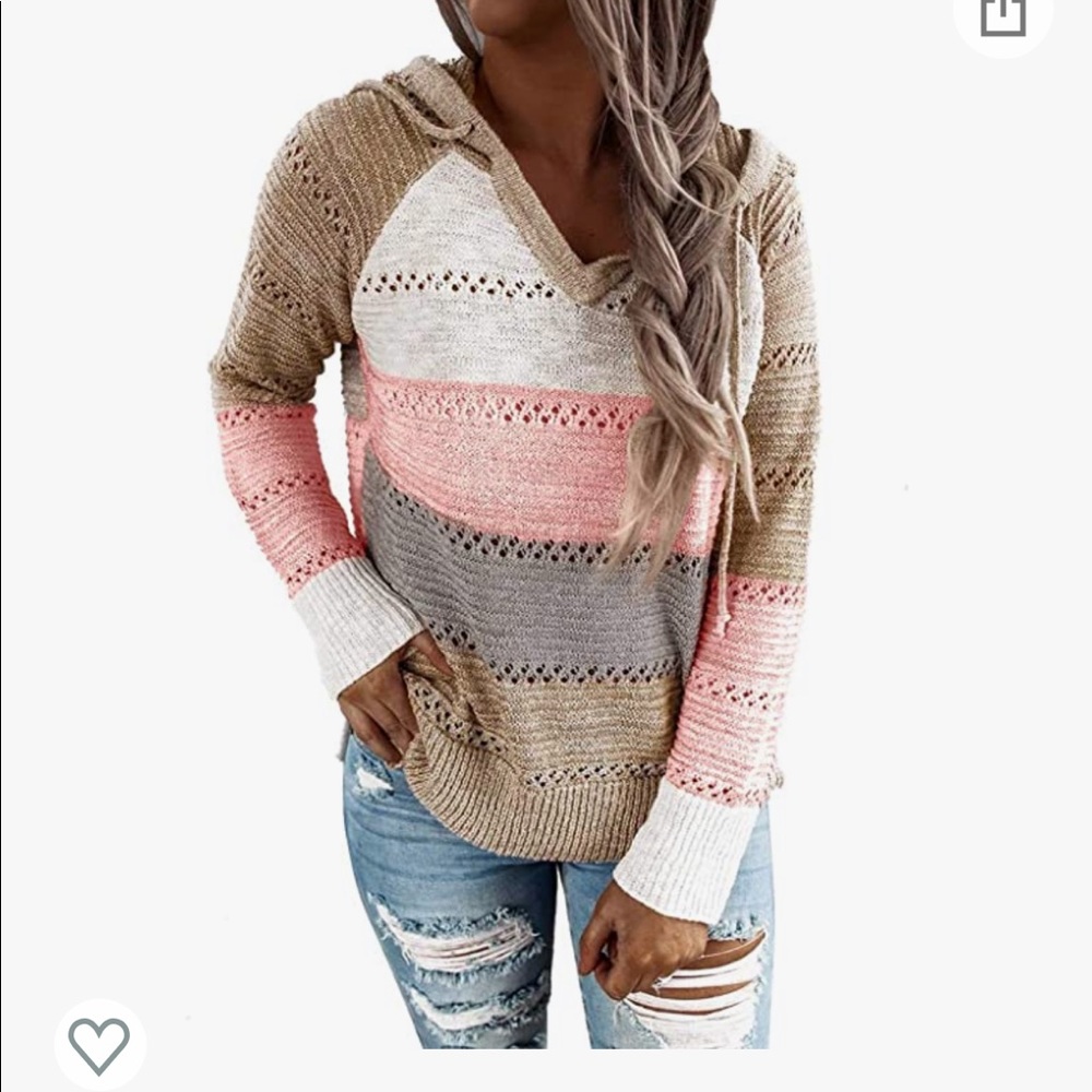 Women's Lightweight Color Block Hooded Sweaters